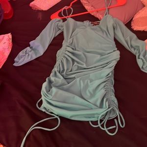 Turquoise bodycon dress